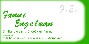 fanni engelman business card